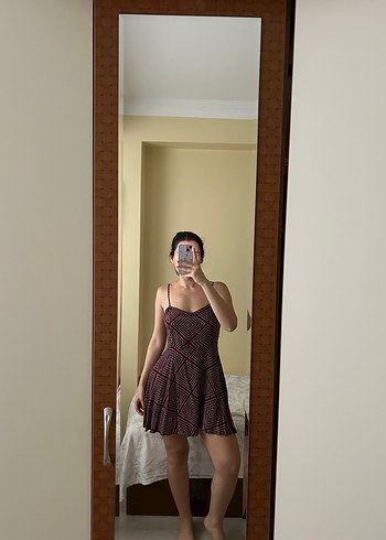 Bordo Günlük Elbise