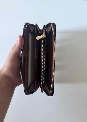 Louis Vuitton Kahverengi Baskılı Deri Kadın Cüzdanı