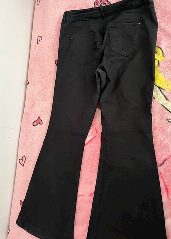 LC Waikiki Düğmeli Siyah Salaş Midi Kadın Kot Pantolon