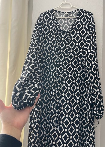 Uzun Siyah Bohem Kadın Elbise - Görsel 3