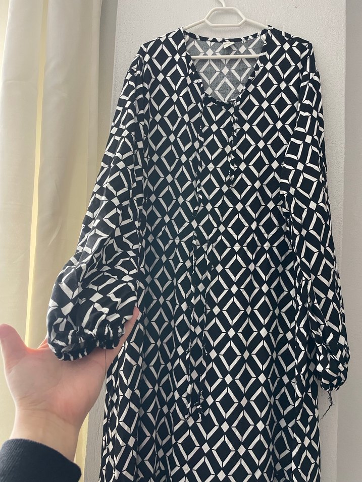 Uzun Siyah Bohem Kadın Elbise - Görsel 3