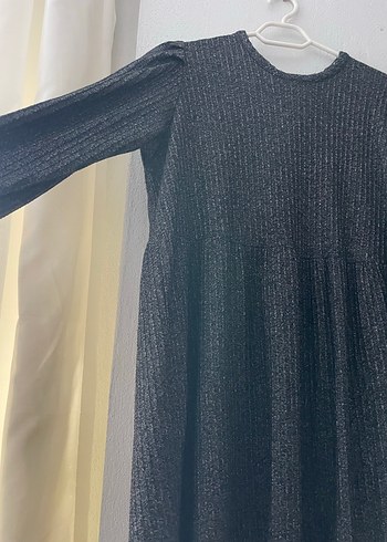 Gri Kadın Pilili Uzun Kollu Robalı Tunik - Görsel 4