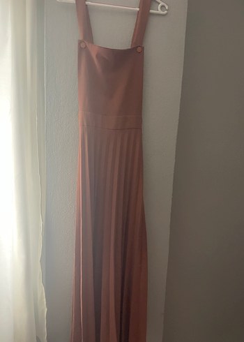 Kadın Kahverengi Pilili Uzun Jile - Görsel 3