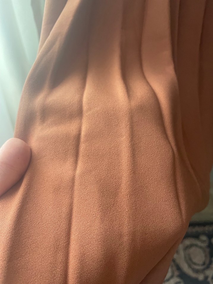 Kadın Kahverengi Pilili Uzun Jile - Görsel 4