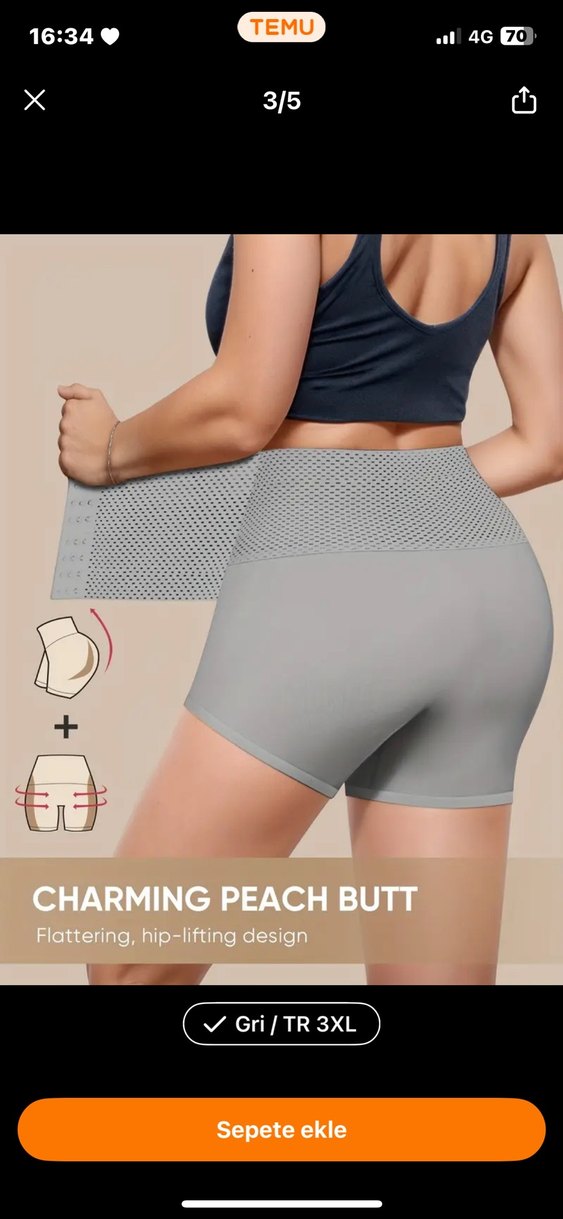 Kadın Gri Yüksek Bel Toparlayıcı külot - Görsel 2