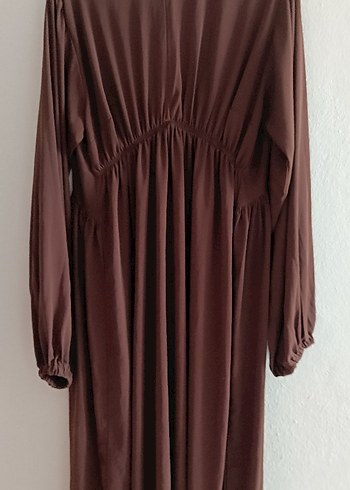 Uzun Kahverengi Bohem Kadın Elbise - Görsel 3