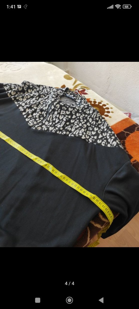 Siyah Uzun Kollu Siyah Elbise - Görsel 4