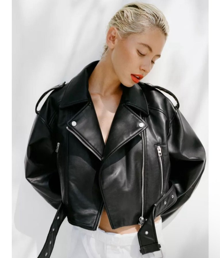 Zara deri ceket - Görsel 3