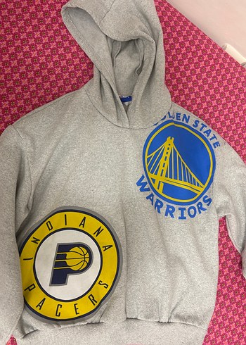NBA erkek çocuk 
Kapüşonlu Gri Baskılı  Sweatshirt - Görsel 3