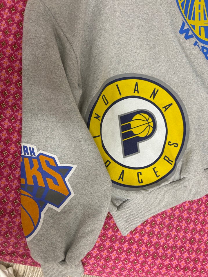 NBA erkek çocuk 
Kapüşonlu Gri Baskılı  Sweatshirt - Görsel 4