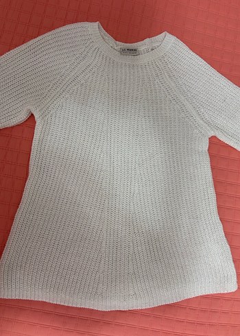 lcw kız çocuk 
 Örgü Bisiklet Yaka Uzun Kollu Kazak - Görsel 4