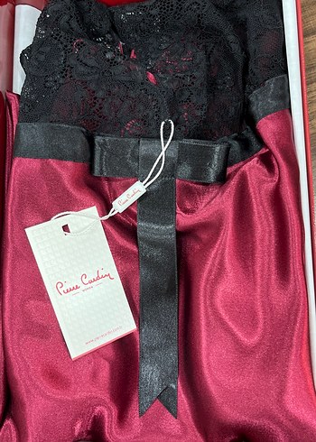 Pierre Cardin Bordo Mini Kadın Gecelik - Pierre Cardin