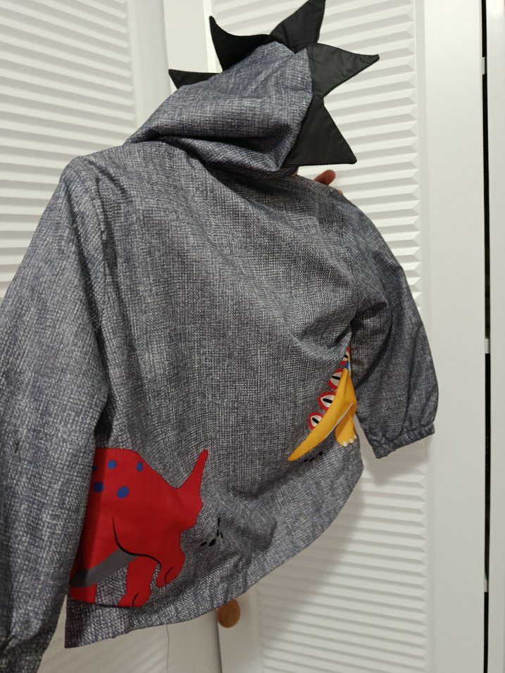 Gri Fermuarlı Erkek Çocuk Yağmurluk - Görsel 2
