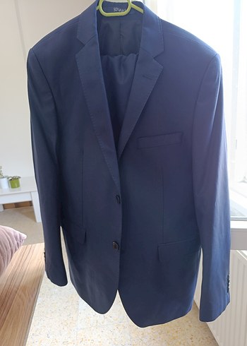 Mavi Düğmeli Erkek Takım Elbise Ceket Süvari - Görsel 3