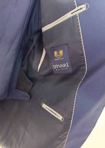 Mavi Düğmeli Erkek Takım Elbise Ceket Süvari - Görsel 4