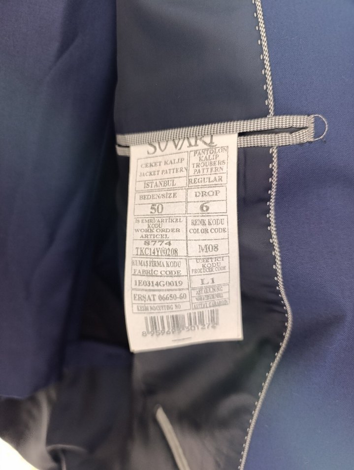 Mavi Düğmeli Erkek Takım Elbise Ceket Süvari - Görsel 2