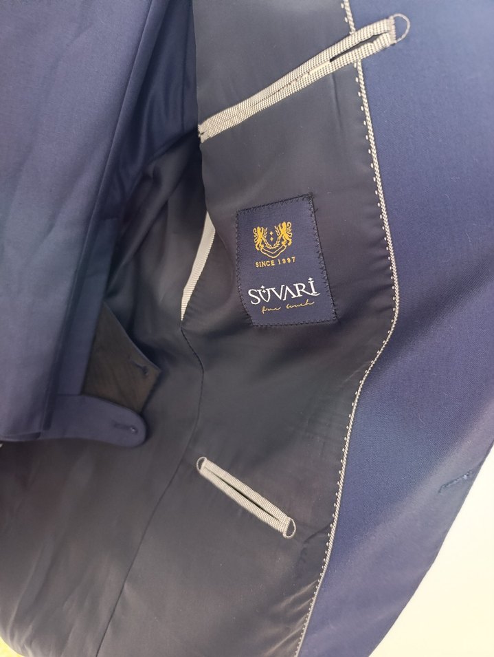 Mavi Düğmeli Erkek Takım Elbise Ceket Süvari - Görsel 4