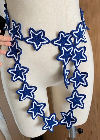 Pinterest örgü yıldız kemer - Görsel 4