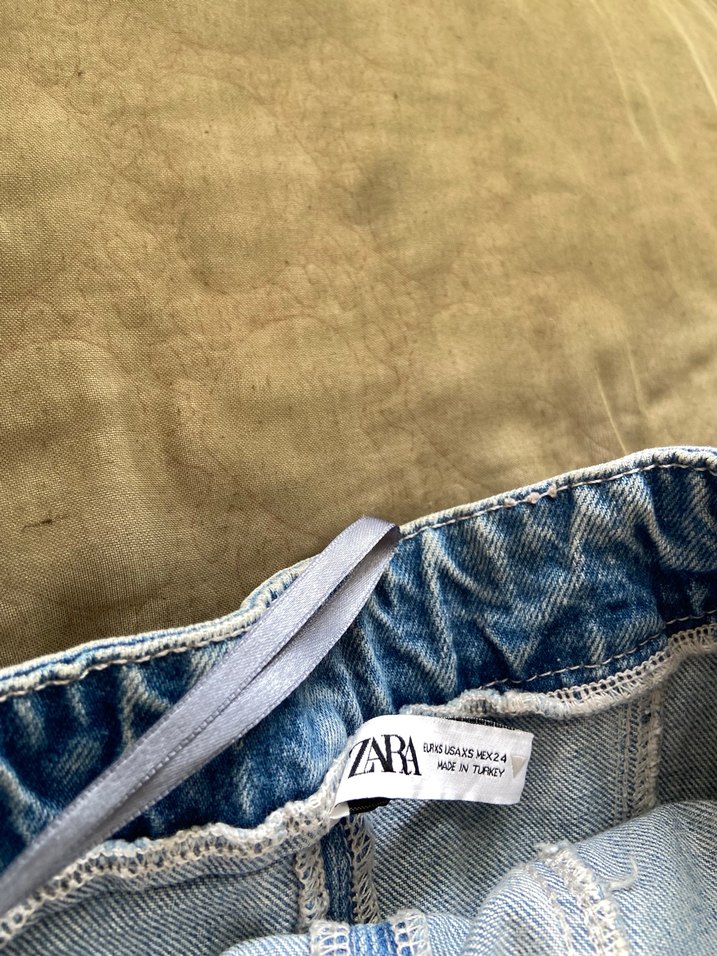 Düğmeli Kot Midi Straplez Elbise - Görsel 2