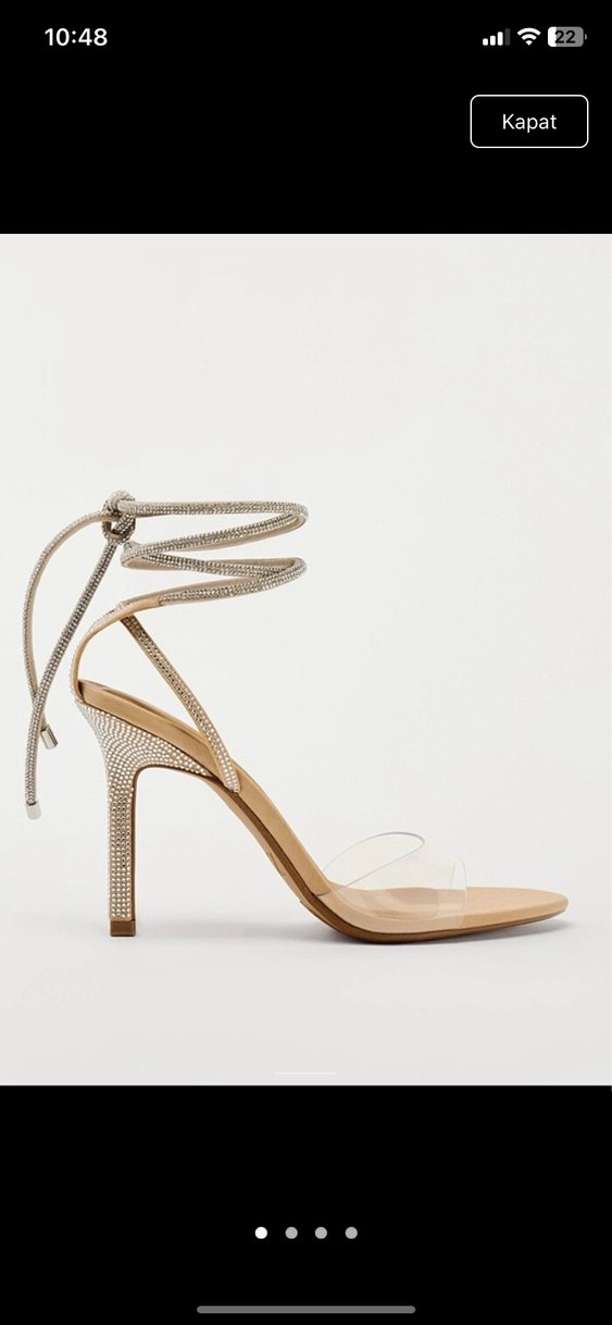 Zara taşlı topuklu - Görsel 2