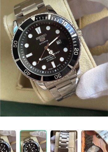 Diğer Seiko Siyah Celik Spor Saat