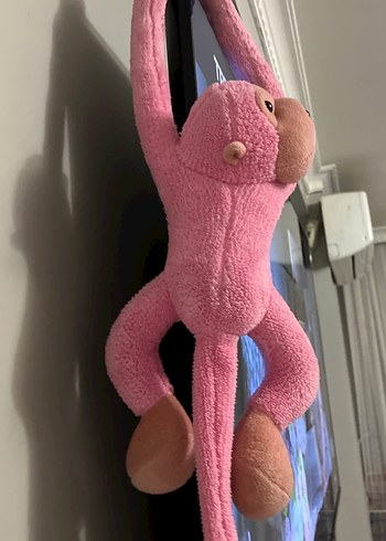 Pembe Peluş Maymun Oyuncak - Görsel 2