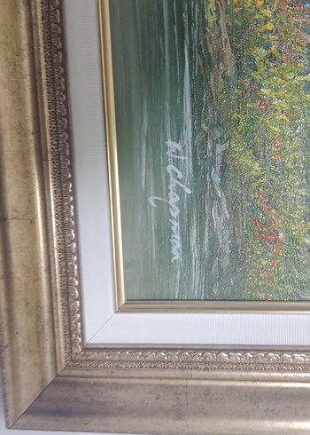 Parlak Mavi Doğa Manzarası Tablosu - Görsel 2