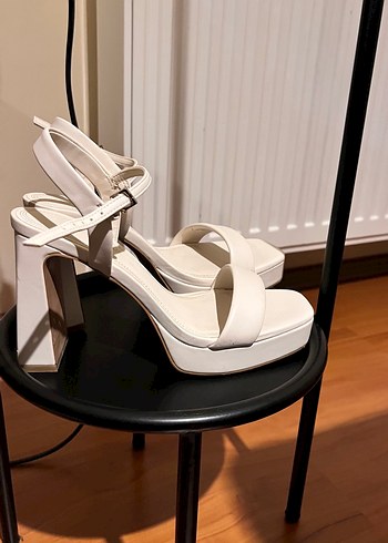 35 Beden beyaz Renk Beyaz Minimalist Platform Topuklu Kadın Ayakkabı
