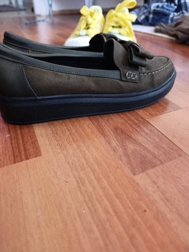 yeşil Tokalı Kız Çocuk Loafer Ayakkabı - Görsel 3