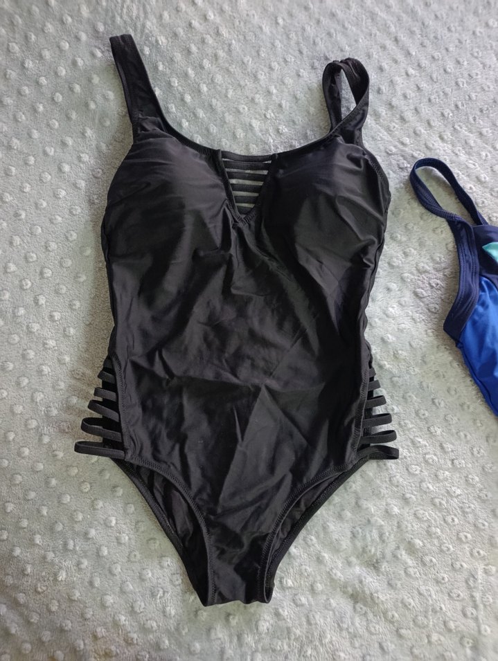 Kadın Mavi Kemerli Strappy Mayo - Görsel 4