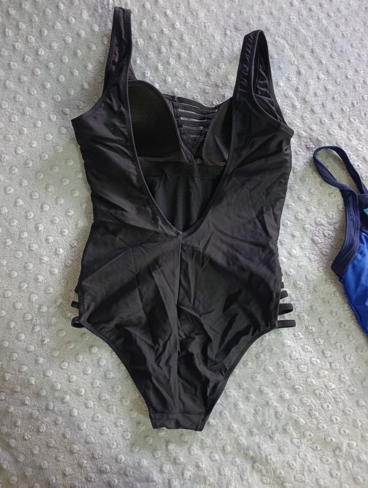 Kadın Mavi Kemerli Strappy Mayo - Görsel 3