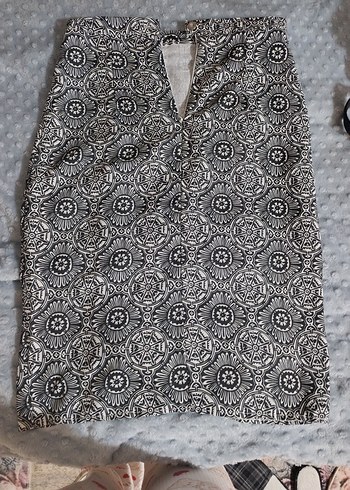 Bohem Desenli Gri desenli Etek - Görsel 4