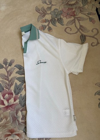 Erkek Beyaz Kısa Kollu Polo Tişört - Görsel 3