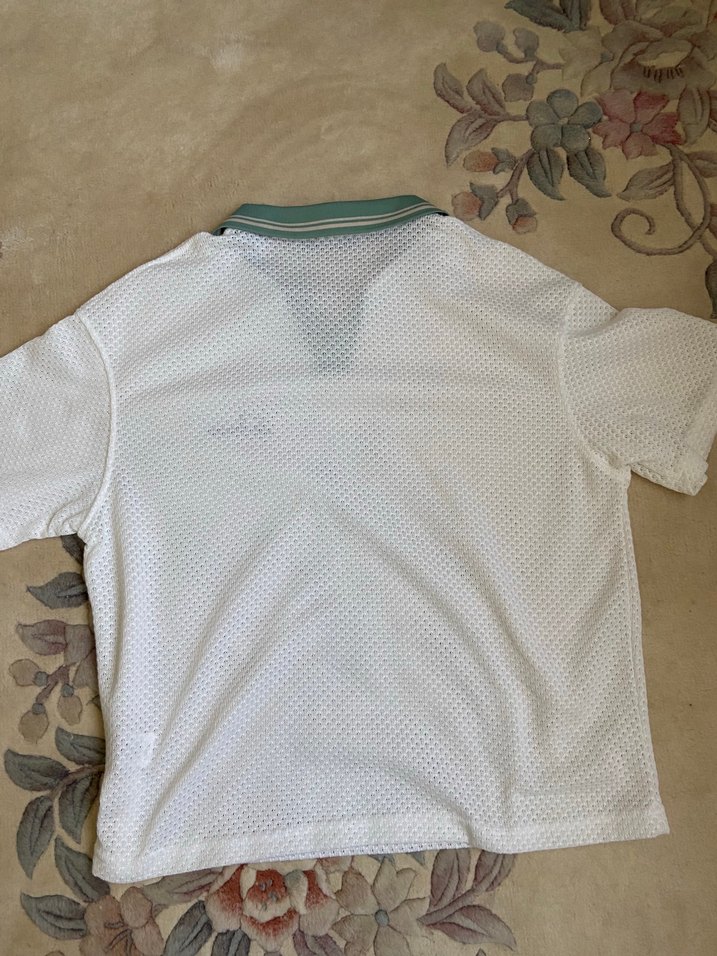 Erkek Beyaz Kısa Kollu Polo Tişört - Görsel 2