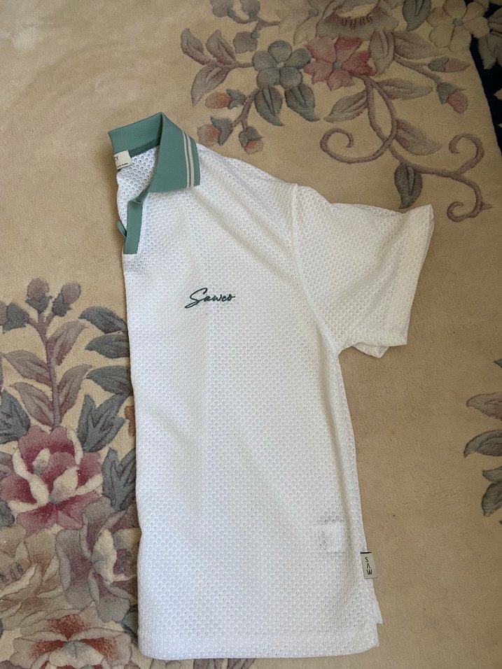 Erkek Beyaz Kısa Kollu Polo Tişört - Görsel 3