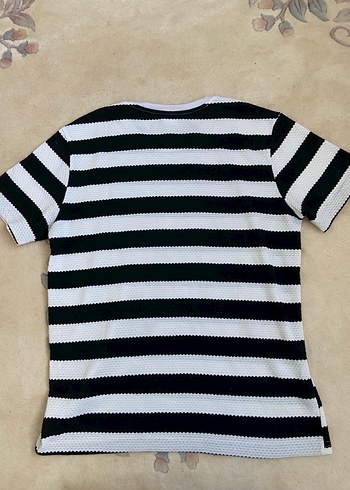 Çizgili Kısa Kollu Erkek Tişört - Görsel 2