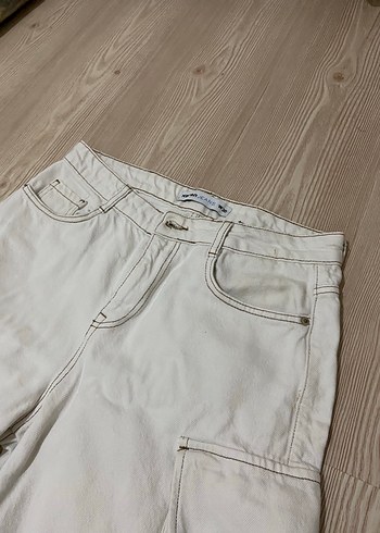 Erkek Beyaz Pamuklu Rahat Kesim şort - Görsel 2