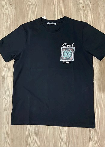 Lacivert Baskılı Erkek Tişört - Görsel 2