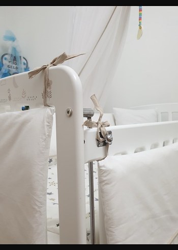 6 ay kullanıldı.Mdf bebek beşiği - Görsel 4