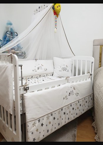 6 ay kullanıldı.Mdf bebek beşiği - Görsel 2