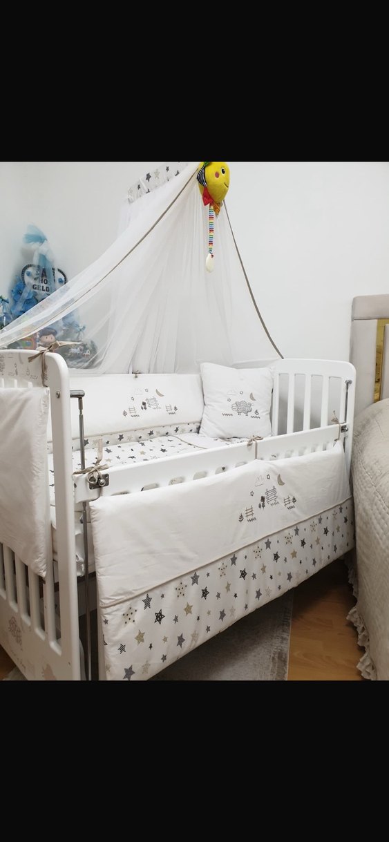 6 ay kullanıldı.Mdf bebek beşiği - Görsel 2