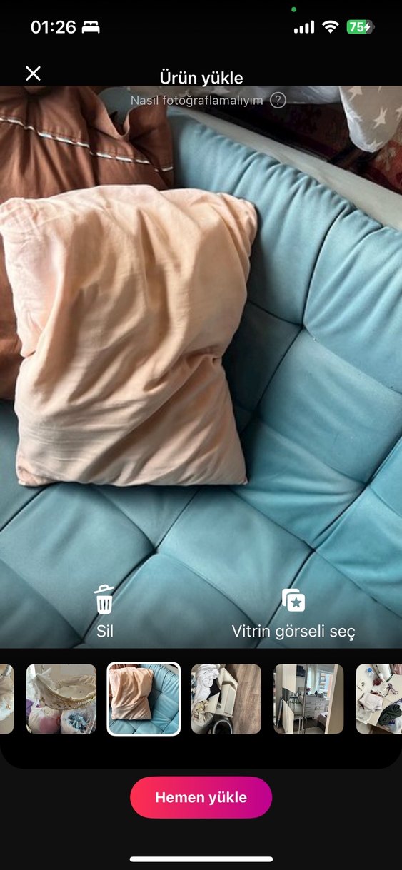 Mavi DüzModern Koltuk  acılabılır yastıkları bar marka ıstıkbal - Görsel 2