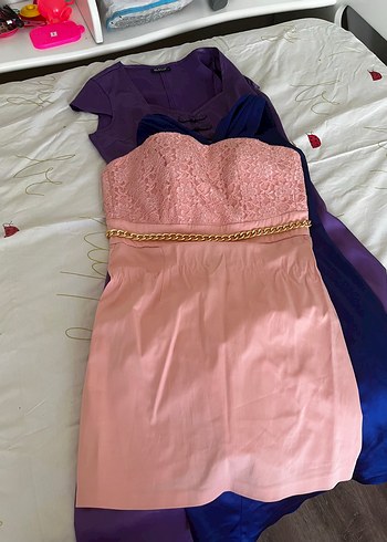 Kahverengi Drapeli Straplez Uzun Elbise - Görsel 10