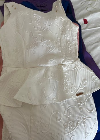 Kahverengi Drapeli Straplez Uzun Elbise - Görsel 7