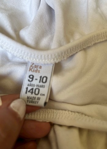 Zara Kids Beyaz Baskılı Çocuk elbise 9-10 Yaş