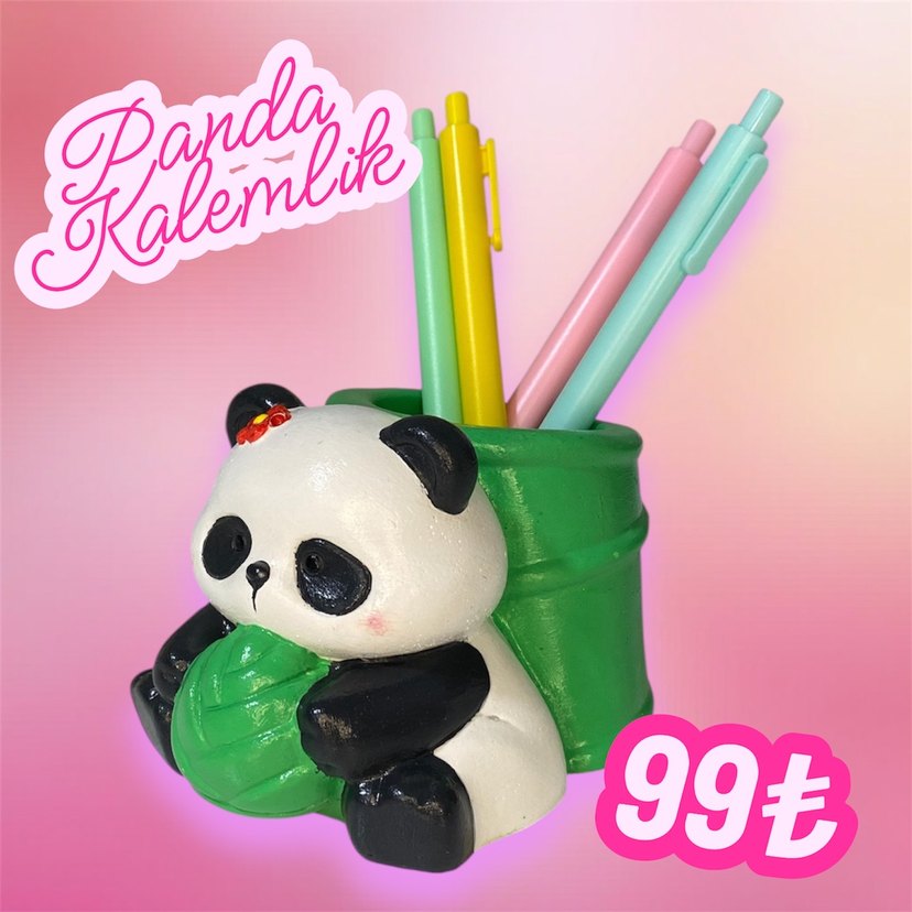Renkli Panda Kalemlik - Görsel 2