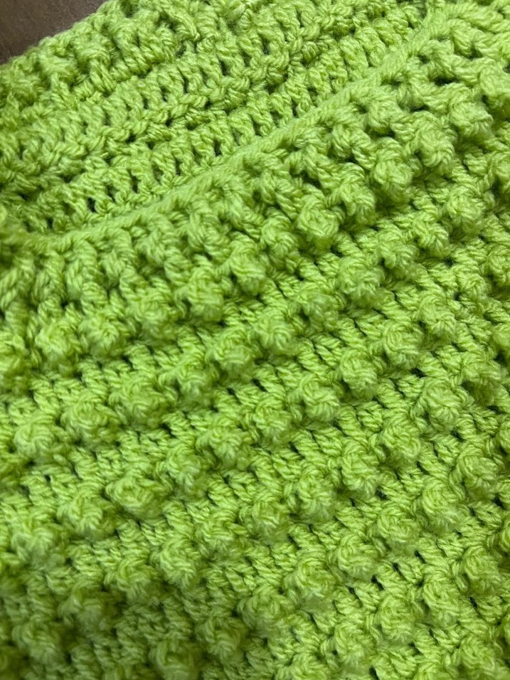 Kız Çocuk Örgü Bohem Kolsuz Panço fıstık yeşili yeni - Görsel 3