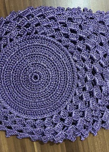 örgü el işi supla mor rengiı yeni - Görsel 2