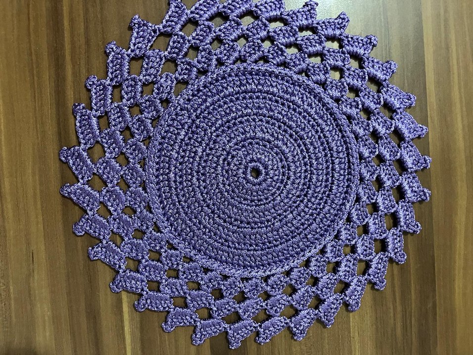 örgü el işi supla mor rengiı yeni - Görsel 3