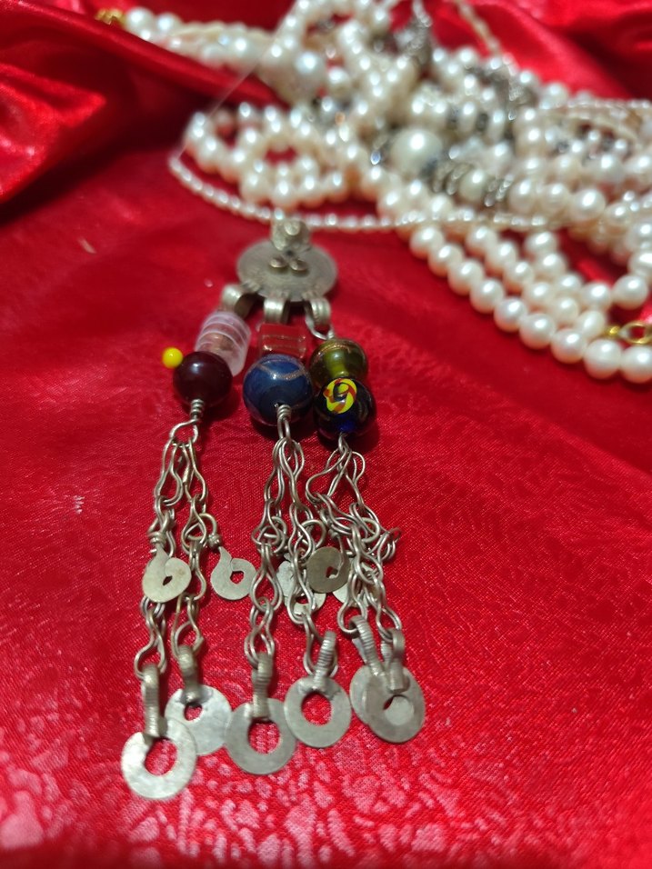 vintage otantik alpaka eski kolye - Görsel 2